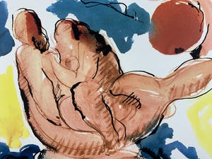 Nic Jonk - kleurenzeefdruk - 'Geliefden in de avondzon' - 1980 kopen? Bied vanaf 149!