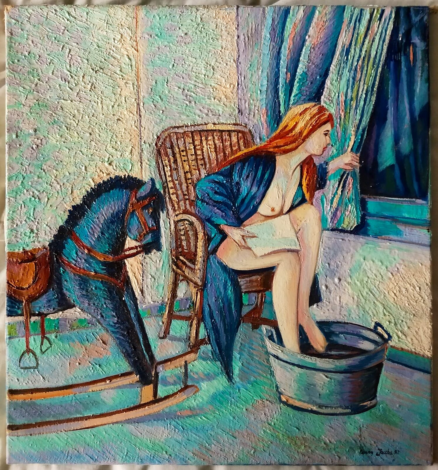 Denny Jacobs - Hobbelpaard met naakt bij raam kopen? Bied vanaf 90!