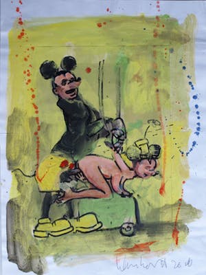 Peter Klashorst - Collage / gemengde techniek op papier - Handgesigneerd 2016 !!! kopen? Bied vanaf 75!