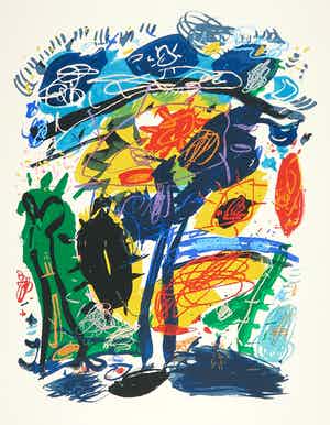 Kees Salentijn - Zeefdruk, Hommage aan Van Gogh IV verkocht voor € 1!