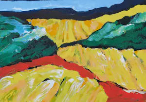 Jan Cremer - Landschap, zeefdruk (mooi ingelijst, groot) kaufen? Bieten Sie von 325!