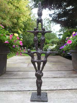 John Bier - De acrobaten groot beeld! verkocht voor € 149!