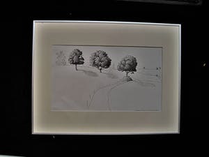 Erna van Mondfrans - Grote Inkt tekening "Frankrijk Mont Rouch Pyreneeën " gesigneerd kopen? Bied vanaf 10!