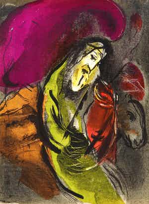 Marc Chagall - Jeremias Aus: La Bible. 1956 verkocht voor € 470!