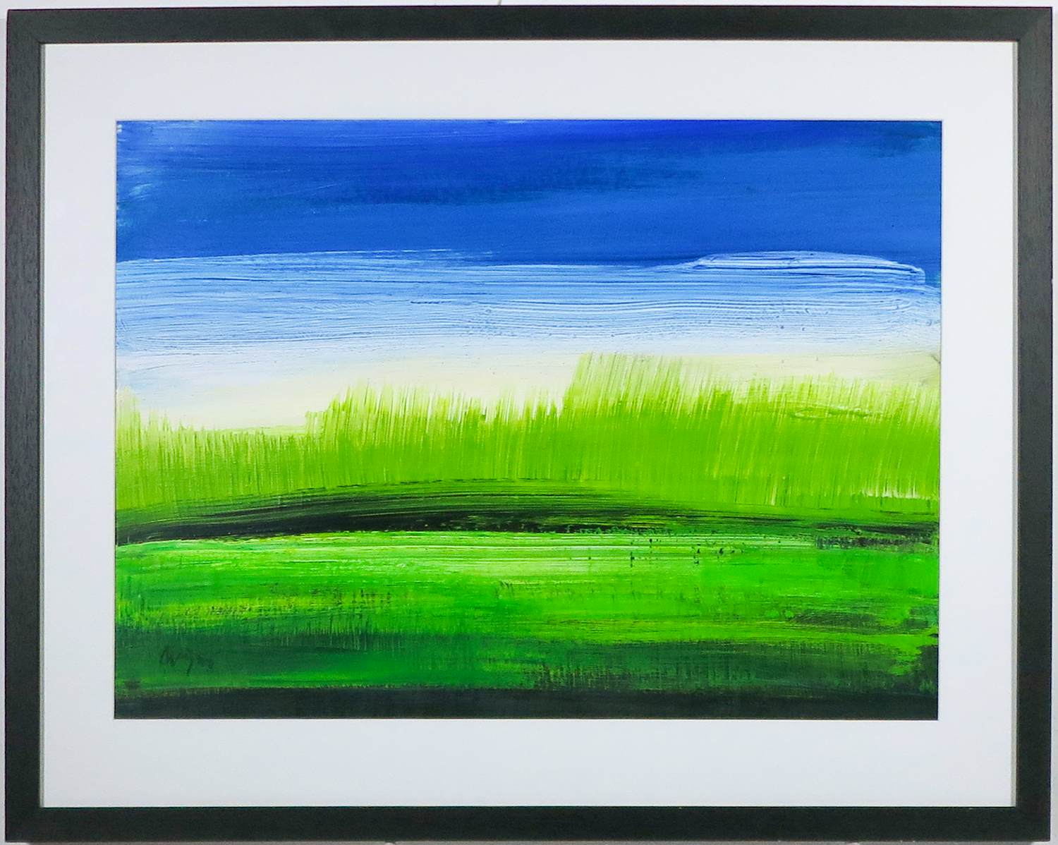 Wijm Bos - Acryl op papier, Ochtendgloren - Ingelijst kopen? Bied vanaf 100!