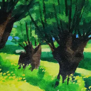 Willem Visser - Wilgen in landschap kopen? Bied vanaf 50!