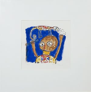 Toyin Loye - Zeefdruk, Zonder titel - Ingelijst kopen? Bied vanaf 30!