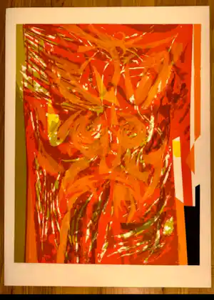 Seong Moy - Red Tapestry - Zeefdruk - Handgesigneerd !!! kaufen? Bieten Sie von 150!