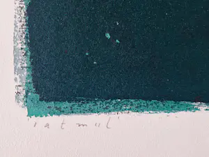 Piet Warffemius - Grote, in 1991 gemaakte kleuren lithografie "Latmul" beperkte oplage (38/60) kopen? Bied vanaf 50!