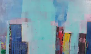 Klaas Boonstra - Olieverf op board, De stad - Ingelijst kopen? Bied vanaf 300!