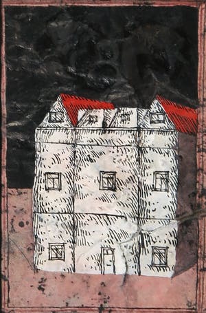 Pim Leefsma - Pentekening en olieverf, Zonder titel kopen? Bied vanaf 1!