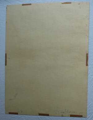 Piet Snel - Acrylverf en pastel , Surrealistisch landschap - 1965 kopen? Bied vanaf 40!