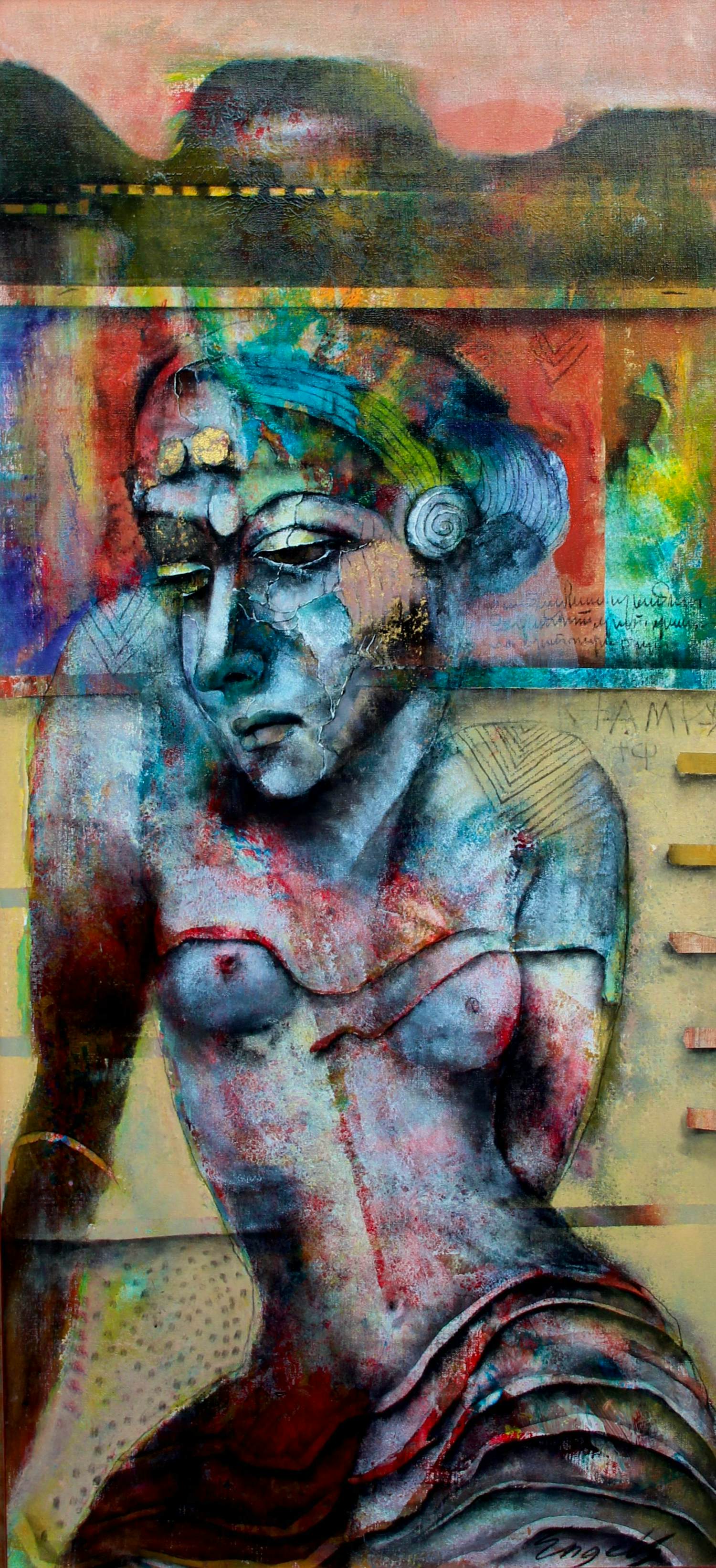 Astrid Engels - Gemengde techniek op doek(zeer groot werk!) kopen? Bied vanaf 1000!