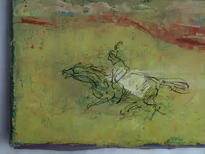 Lou ten Bosch - Olieverf op doek + inkt , Wer reitet so schnell – 2007 kopen? Bied vanaf 40!