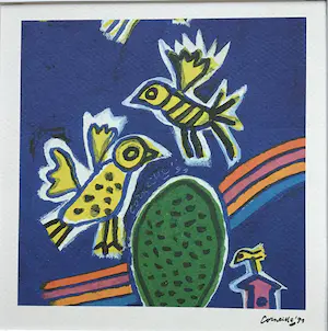 Corneille - Zeefdruk The Tie, gesigneerd in druk, in passe-partout kopen? Bied vanaf 50!