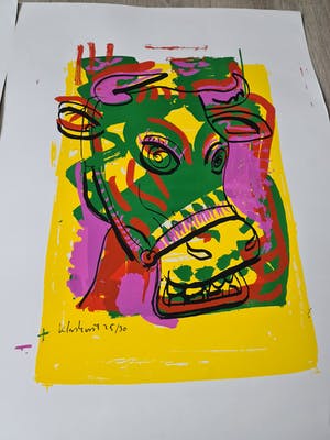 Peter Klashorst - lot van 2 cows - gesingeerd - 28/30 ex. kopen? Bied vanaf 1!