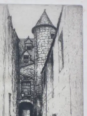 Jan Poortenaar - Old Playhouse Close & Old doorway Holyrood - Etsen kopen? Bied vanaf 50!