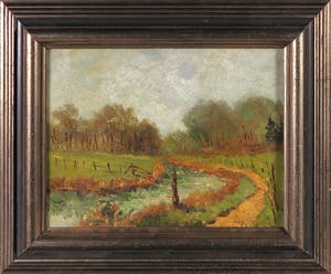Roelof Wildeboer - Olieverf op board, Holland landschap - Ingelijst kopen? Bied vanaf 35!