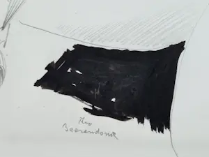 Theo Beerendonk - Jaren 60 erotische gemengde techniek op papier "Voloptueus naakt" - gesigneerd kopen? Bied vanaf 55!