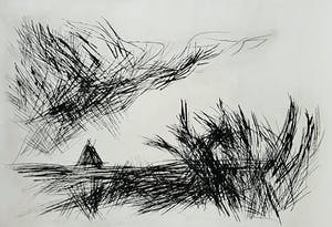 Anton Buytendijk - Landschap, droge naald ets kopen? Bied vanaf 35!