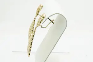 1457-  Elegant paar 18krt gouden oorclips- Arabisch motief / opengewerkt model kopen? Bied vanaf 330!