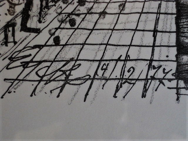 Charles Eyck - gesigneerde Houtsnede "Limburg dorpsstraat met personen bij avond" 1977 kopen? Bied vanaf 1!