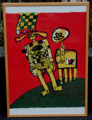 Corneille - ingelijste litho: Eté et as de coeur - 1969 kopen? Bied vanaf 495!