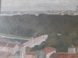 Jasper Pasman - Olieverf op papier, zicht op de Eifeltoren. kopen? Bied vanaf 40!