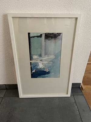 Ruud van der Beele - Gemengde techniek op papier - Z.t. Abstract - Ingelijst kopen? Bied vanaf 1!