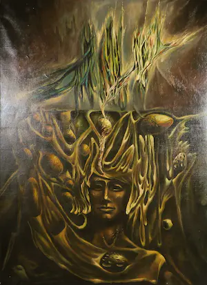 Frans Erkelens - Olieverf op doek, Verdoemd om te bloeien - Ingelijst (Groot) kopen? Bied vanaf 50!