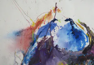 Peter Langenberg - Gemengde techniek op papier, P241 - Ingelijst, Unicum! Galerieprijs €950! kopen? Bied vanaf 89!