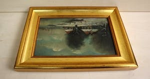 Piet Peters - Wintergezicht met boerderij aan water kopen? Bied vanaf 95!