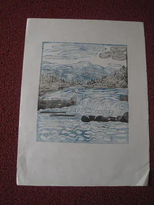 Maaike Braat - Mooie polychrome Houtsnede (oplage 80) potloodgesigneerd kopen? Bied vanaf 1!