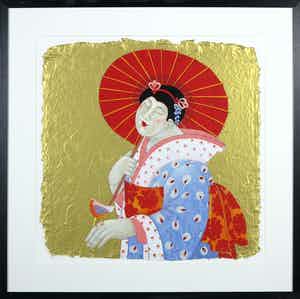 Ada Breedveld - Zeefdruk, Femmes Japonnais II - Ingelijst verkocht voor € 50!