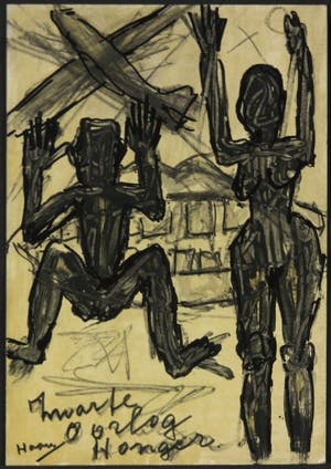 Pieter Haan - Lot van zeven werken, diverse voorstellingen in thema oorlog kopen? Bied vanaf 1!