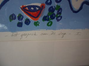 Keimpe Kootstra - Zeefdruk, Titel, "Het gesprek van de dag I ". kopen? Bied vanaf 35!