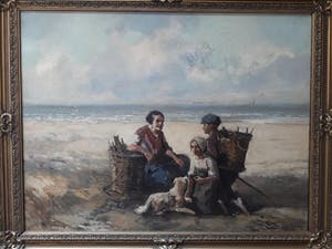 Cornelis de Bruin - Strandjutters original. kopen? Bied vanaf 275!