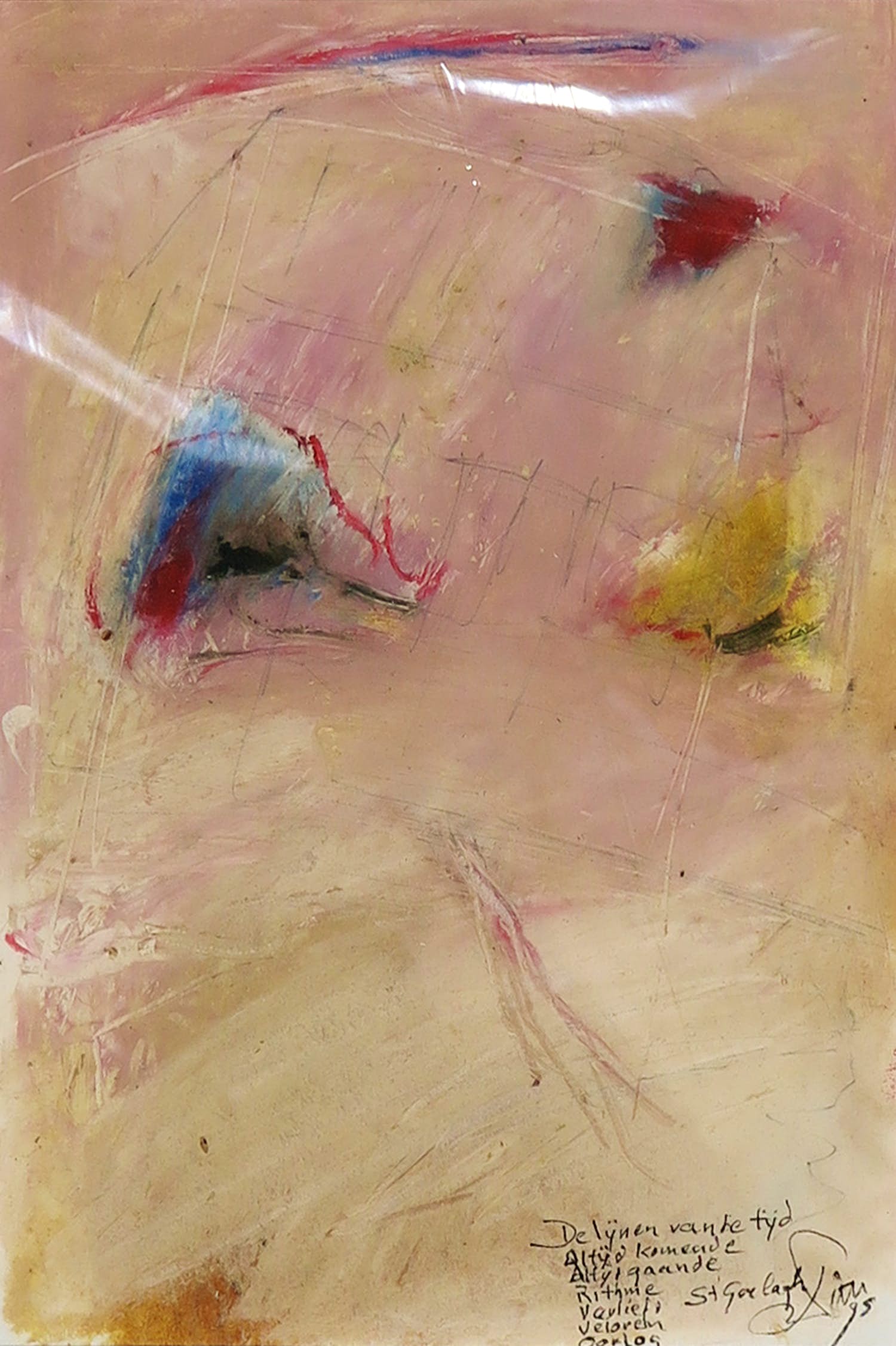 Franscz Witte - Gouache, De lijnen van de tijd kopen? Bied vanaf 1!