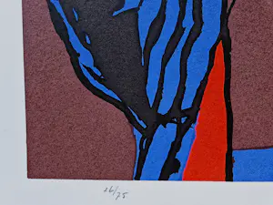 Fred Sieger - Grote, in 1976 in beperkte oplage van 75 ex. gemaakte kleuren zeefdruk kopen? Bied vanaf 49!