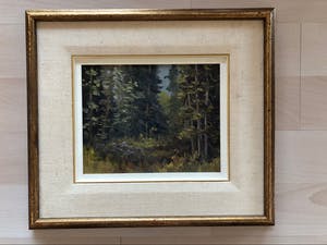 Niet of onleesbaar gesigneerd - Canadese school: bosgezicht door Elaine Fleming (1928-2014) kopen? Bied vanaf 1!