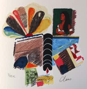 Hugo Claus - Jaski Art Catalogus - gesigneerde zeefdruk + boek in linnen kaft verkocht voor € 80!