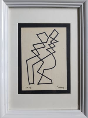 Siep van den Berg - Tango dansen - inkt op papier kopen? Bied vanaf 150!