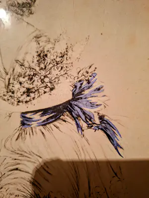 Nelly Degouy - Vrouw bij ladder met bos bloemen kopen? Bied vanaf 35!