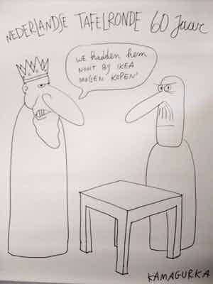 Kamagurka - zeer grote tekening op papier 116 x 100 cm, handgesigneerd verkocht voor € 600!