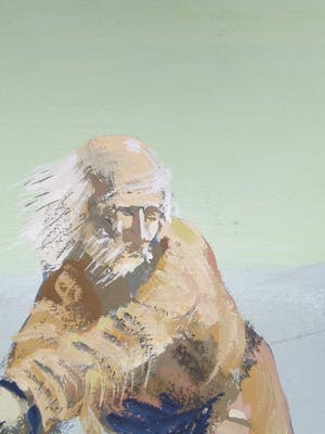 Niet of onleesbaar gesigneerd - Portret van een man. 1980 monogram GBD/GDB kopen? Bied vanaf 10!