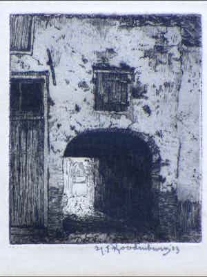 Hendrikus Roodenburg - Horsthofje Rhenen - Ets verkocht voor € 55!