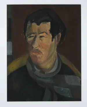 Gerard Schaperkotter - Olieverf op papier, Ed Hooykaas - Ingelijst kopen? Bied vanaf 50!