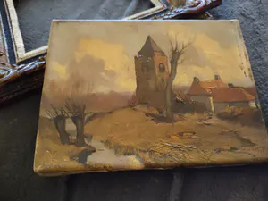 Xeno Munninghoff - Kerk landschap kopen? Bied vanaf 250!