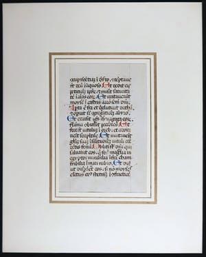 Curiosa - Geïllumineerde tekst op perkament uit een getijdenboek kopen? Bied vanaf 1!