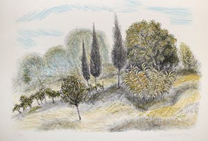 Chris de Moor - Vier handgesigneerde lithografieën: Landschappen I, II, III, IV kopen? Bied vanaf 29!